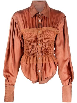 Viktor & Rolf Gesmockte blouse - Oranje