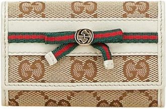 Gucci Pre-owned Accessories, female, Beige, Size: ONE SIZE Pre-owned Canvas key-holders
