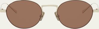 Celine 49mm Metal Round Sunglasses