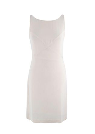 Chanel Cream Silk Mini Dress Size S