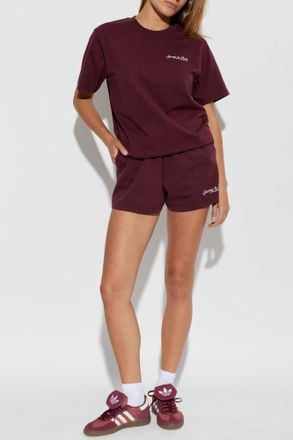 Sporty & Rich T-shirt From The Beverly Hills Tennis Collection, Womens, Burgundy