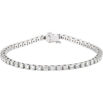 Diamond2Deal 14k Gold 3 1/2 CTW Lab-Grown Diamond Line Bracelet 7.25