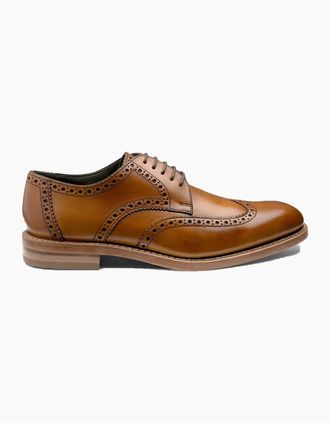 Loake Mens Loake RANKIN DERBY CALF BROGUE TAN - Brown - Size: 10