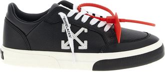 Off-white New Low Vulcanized Leather Sneakers - Heren - Sneakers - Zwart - 44 EU - Leer - Schoenen