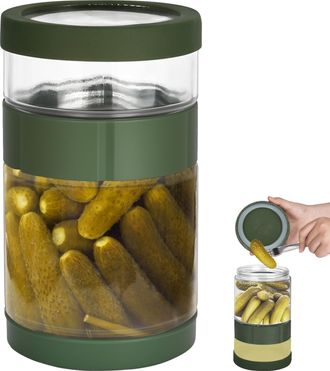 OEM Tarro De Cristal Invertido Para Pepinos Con Colador Y Tapa, Recipiente Para Encurtidos, Chucrut, 1,5 L, Para Uso Dom&eacute;stico Y En La Cocina