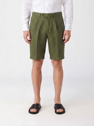 Boglioli Shorts sartoriali in lino al ginocchio con tasche America