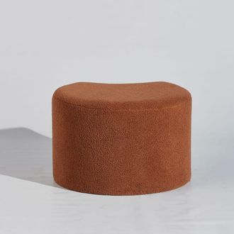 Maisons du monde Puf de tela color caramelo