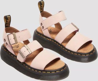 Dr. Martens Womens Dr. Martens Gryphon Quad Sandals Pink Leather Adjustable Strap ZOGG2413