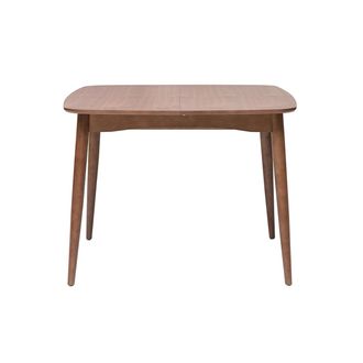 Miliboo Mesa De Comedor Cuadrada Extensible En Madera Oscura Nogal L100-140 Cm Helma