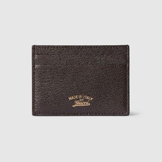 Gucci Lira Card Case, Brown, Leather
