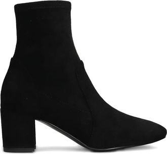 Bibi Lou 60mm pointed block-heel boots - women - Suede/Calf Leather/Calf Leather - 37 - Black