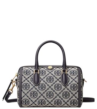 Tory Burch Navy Blue T Monogram Mini Duffle Bag