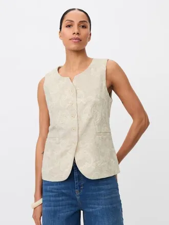 Masai Majorvienne Embroidered Waistcoat in Natural at Nordstrom, Size X-Small