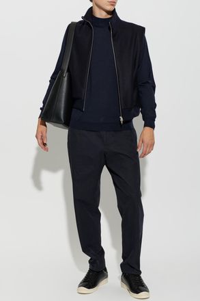 Jil Sander Creased Trousers, Mens, Navy Blue