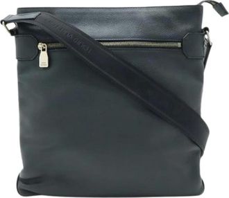 Louis Vuitton Pre-owned Cross Body Bags, male, Blue, Size: ONE SIZE Pre-owned Taiga Sasha Shoulder Bag
