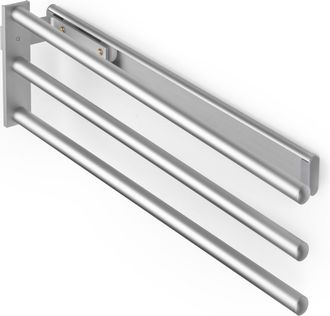 Emuca Emuca - Toallero Extensible, 3 Brazos, Aluminio, Anodizado Mate - Anodizado Mate