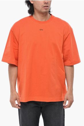 Off-white Cotton Crewneck T-Shirt VIBE ARROW With Print size 3xl