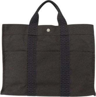 Herm&egrave;s Pre-owned Tote Bags, female, Gray, Size: ONE SIZE Pre-owned Fourre-tout herline
