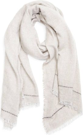 Johnstons of Elgin Womens Usan Scarf In Natural