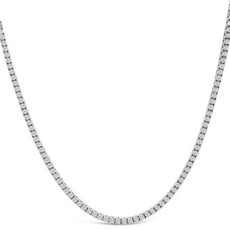 House of Brilliance 14K White Gold 10 3/4 Cttw Lab Grown Diamond Tennis Necklace