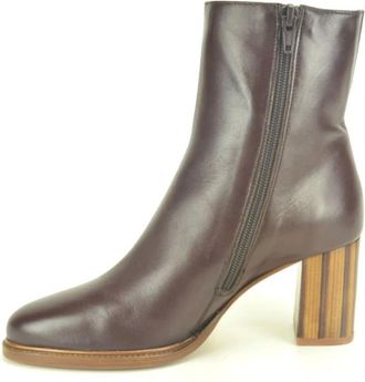 Zinda Botje DH. 6cm - Dames - Laarzen met Hak - Bruin - 38 EU - Schoenen