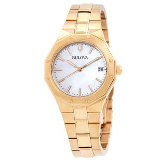 Bulova Prestige Quartz Mother of Pearl Dial Ladies Watch 97M119