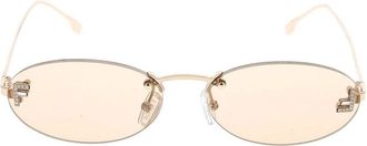 Fendi Stijlvolle zonnebril met uniek design - Dames - Zonnebrillen - Geel - ONE Size - Accessoires