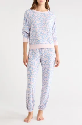 Honeydew Intimates Star Seeker Brushed Jersey Pajamas in Pink Flowers at Nordstrom, Size X-Large
