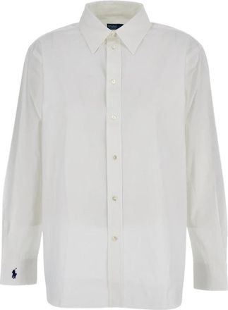 Polo Ralph Lauren Point Collar Shirt - Dames - Overhemden - Wit - M - Katoen - Overhemden