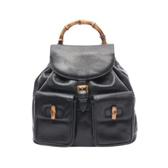 Gucci Pre-owned Backpacks, female, Black, Size: ONE SIZE Pre-owned Vintage Backpack