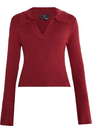 Faina Jumper Dames wijnrood