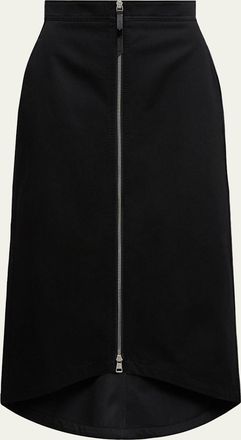 Moncler x EE72 by Edward Enninful Cotton Gabardine Midi Skirt