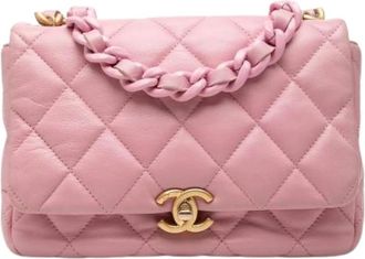 Chanel Pre-owned Candy Crossbody Bag - Dames - Vintage Schoudertas - Roze - ONE Size - Leer - Vintage