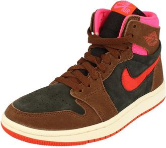 Nike Womens Air Jordan 1 ZM Air CMFT 2 Trainers DV1305 Sneakers Shoes (UK 8 US 10.5 EU 42.5, Cacao Wow Picante red Black 206)