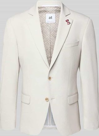 Atelier Torino Slim Fit 2-Knopf-Sakko mit Pattentaschen in Beige, Gr&ouml;&szlig;e 102