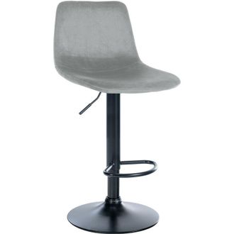 Clp Sgabello Divo Velvet grigio nero