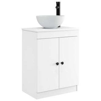 vidaXL Vanidad De Ba&ntilde;o Con Lavabo Blanco 54 X 35 X 83 Cm Vidaxl