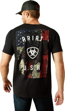 Ariat Mens Ariat Faded Bull T-Shirt in Black, Size 2X-Large