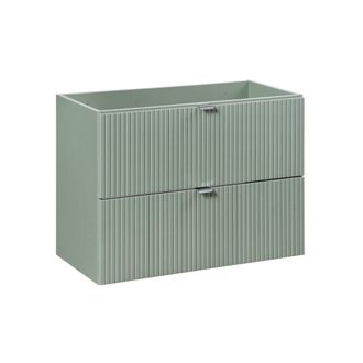 Petits Meubles Mueble bajo lavabo 80cm 2 cajones paneles de melamina y mdf verde