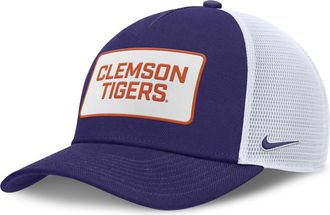 Nike Clemson Sideline Rise Gameday Nike Unisex College Trucker Adjustable Hat in Purple | NC97CX99CLN-PUW