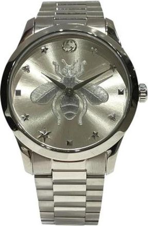 Gucci Pre-owned Stainless Steel watches - Heren - Vintage Horloges - Grijs - ONE Size - Vintage