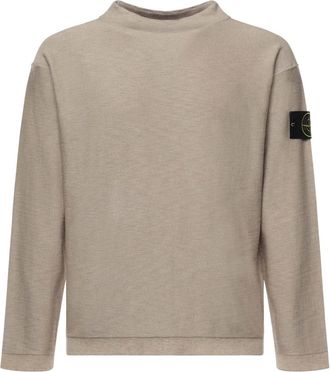 Stone Island Ronde hals Truien - Heren - Ronde hals truien - Beige - 2XL - Katoen - Truien & Vesten