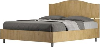 ITYhome Ityhome - Letto Matrimoniale - dores - Colore: Quercia Natura - Dimensione Rete: 160x190 - Tipologia Letto: Senza Rete