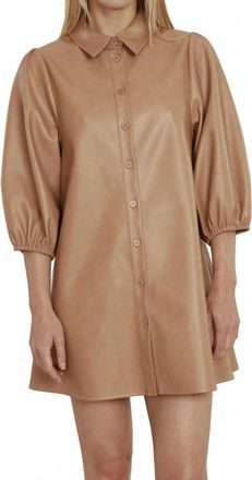 Dolce Cabo Soft Vegan Leather Tunic Top In Copper