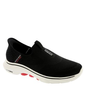 Skechers Go Walk 7 - Easy On 2 Hands Free Slip-Ins Black/White 216641WW-BWHT Mens