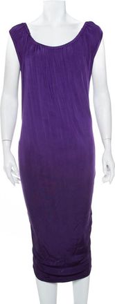 Emporio Armani Purple Knit Sleeveless Shift Dress
