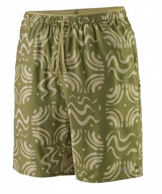 Patagonia Mens Multi Trails Shorts In Sand Waves: Caper Green