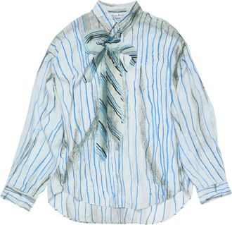 Acne Studios striped-pattern shirt - men - Viscose - 48 - Blue