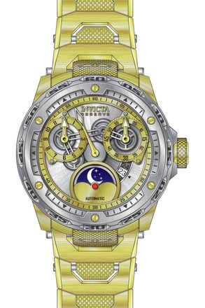 Invicta Reserve 50035 Herenhorloge - Automatisch Uurwerk - Roestvrij Staal met Zilveren Wijzerplaat - 50 mm