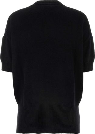 Jil Sander Womens Cashmere Crew-Neck Sweater Black